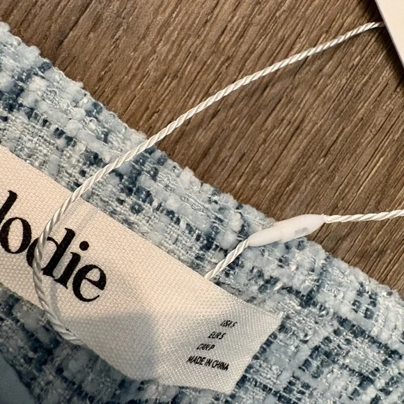 Elodie A-Line Skirt in Gray Plaid - Picture 3 of 5